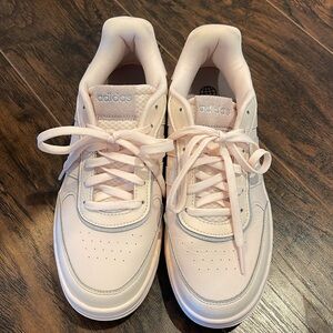 NWOT blush Adidas sneakers size 8.